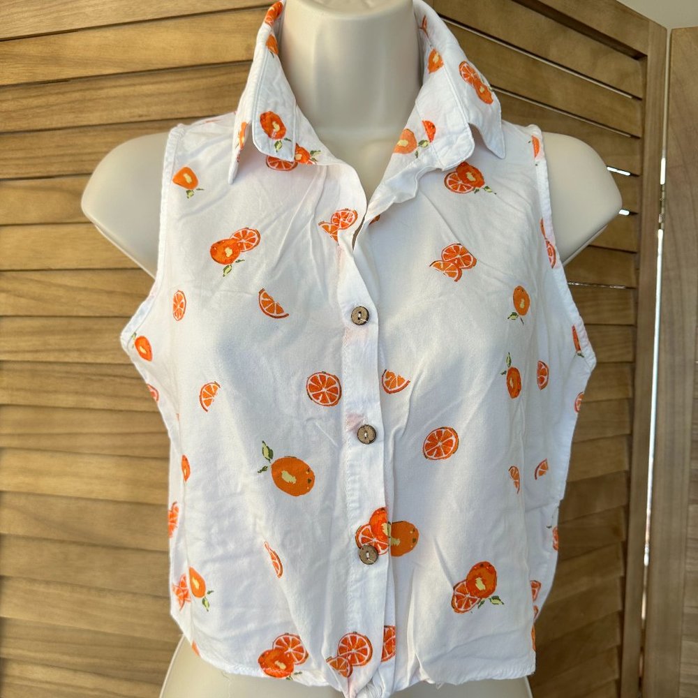 Printed Sleeveless crop top